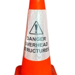 Traffic Cone Collars - Danger Overhead Structures Traffic Cone Sleeve